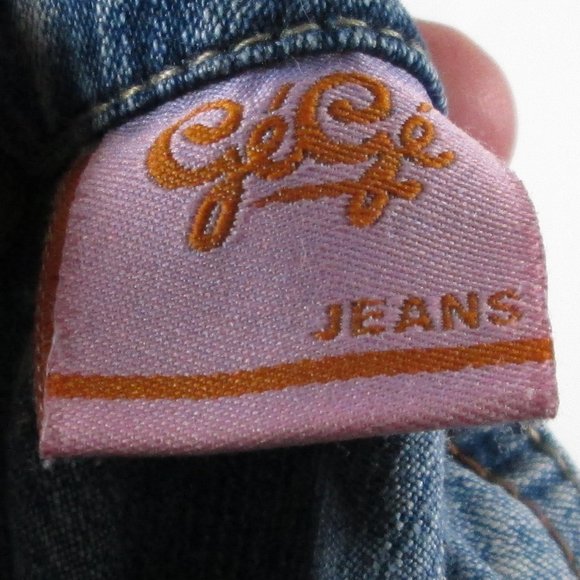 Ge'Ge' Girls Blue Jean Jacket w\ Embroidered Flower, gem, and Bead accen… - Picture 3 of 5
